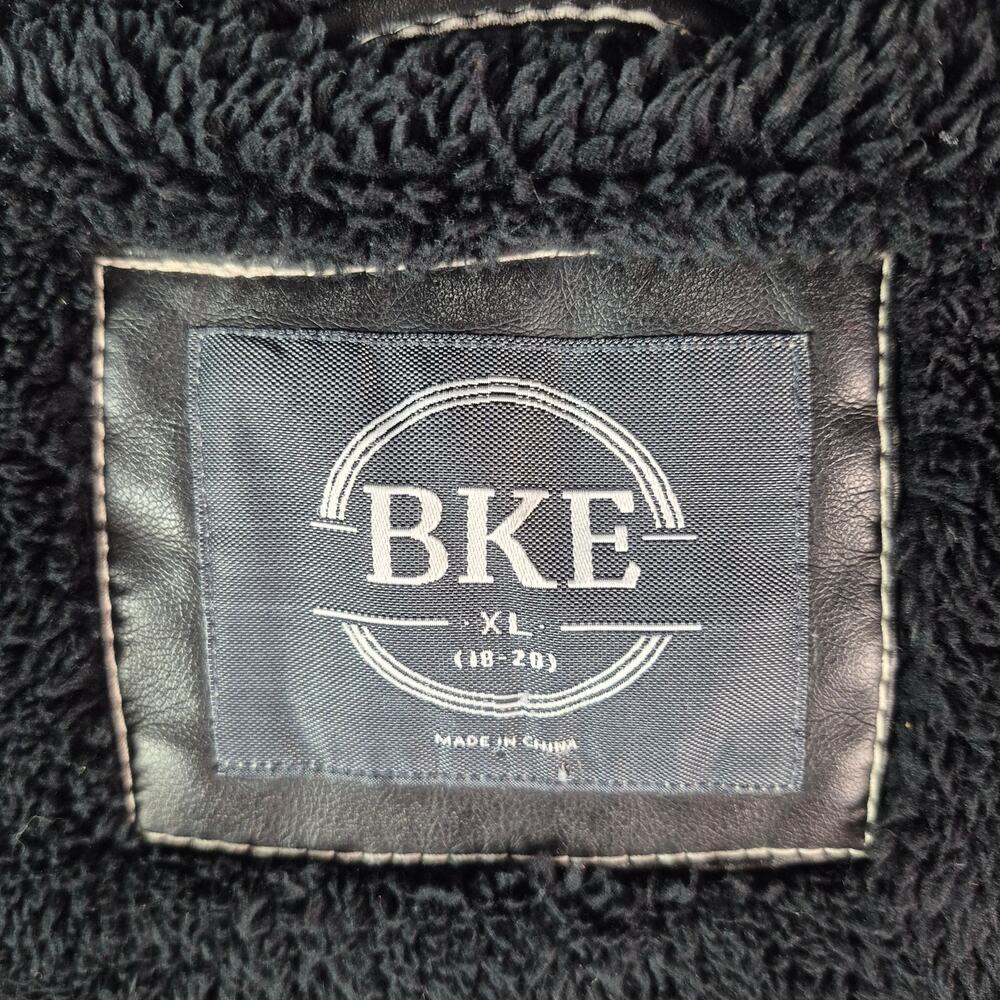 BKE "Garrison"  Faux Leather Jacket w/ Fleece Liner Size Youth Boys XL 18-20 - Picture 11 of 13